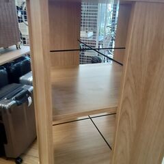 ★ジモティ割あり★  タワー型ラック ナチュラル H138×D33×W33 クリーニング済み TK6903の画像