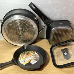 【決まりました】T-fal・sutto 他　鍋/フライパン/スキレット　3個セット　の画像