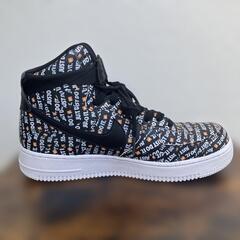 【美品】エアフォースワン ハイ ”just do it”（ブラック） 26cmの画像