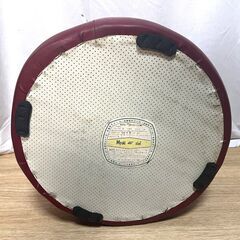 【B339】昭和レトロ/みゆきスツール/レッド/直径41㎝/ドレッサースツール/イス/チェア/中古の画像