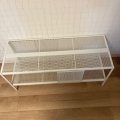 IKEA ホワイトスチール製　テレビ台の画像