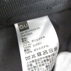 ( M-969 )GU ジーユー シャギーキャップ ブラック 黒 帽子 261-351374 頭囲調節可能 中古の画像