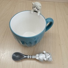 新品 猫 ネコ マグカップ スプーン セットの画像