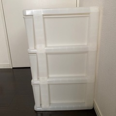 ニトリ　プラスチック　収納ケース　3段の画像