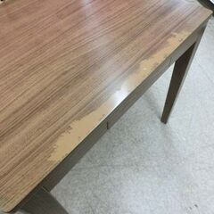 こたつデスク デコタ ニトリ ブラウン 幅80cm コゲ茶 こたつ デスク こたつ布団付き 引き出し付き デスク型こたつ つくえ 机 デスク 茶 木目調 札幌市 西野店の画像