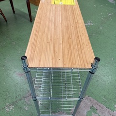 【ドリーム川西店御来店限定】☆ジモティー見たよ♪割引☆天板付3段メタルラック　IKEA／クリーニング済み【2125560000032095】の画像