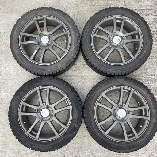スタッドレス4本セット 165/60R15　PCD100/4H（4穴）アルミホイール ダンロップ ウィンターマックス