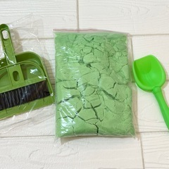 新品未使用　キネティックサンド　おもちゃ　室内砂場セット 恐竜セット　収納ボックス付きの画像