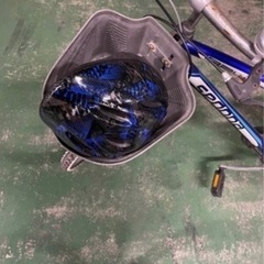 自転車　子供　二台　ヘルメット付　22インチ　24インチの画像