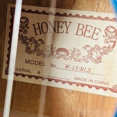 【要メンテ】アコースティックギター　HONEY BEE　濃いブルーの画像