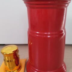 未使用　郵便ポスト貯金箱　特大＆金色　レトロの画像