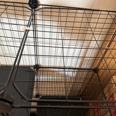🐾 猫のおもちゃなどつけます【新品・未使用】大型キャットゲージ（3段／キャスター付き）の画像
