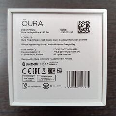 OURA Ring/オーラリング スマートリング Heritage Black US7(14号相当) 充電器/USBケーブル/箱付の画像
