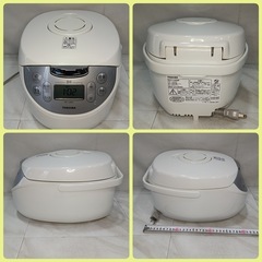 [八6377]  TOSHIBA  2015年製  炊飯器    IH保温釜  最大炊飯容量1.0L  RC-10HHの画像