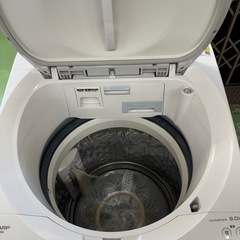 【ドリーム川西店御来店限定】☆ジモティー見たよ♪割引☆シャープ　8.0kg洗濯機　ES-TX8G  2022年製／クリーニング済み【2125560000031248】の画像