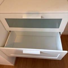 IKEA ブリムネス　ホワイトチェスト天板汚れありの画像