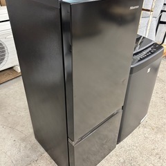  ハイセンス マットブラック家電セット 冷蔵庫162L（2022年製）＋洗濯機5.5kg（2020年製） 🚚【配達・設置対応／あんしん動作保証あり】 の画像