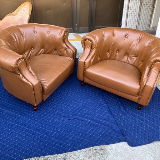 【配送無料】1人掛けソファ✨2個セット 5177