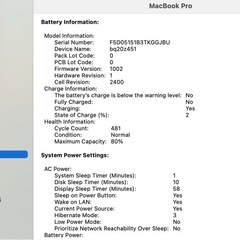 MacBook Pro 13 inch M1チップ / メモリ16GB / 2020年の画像