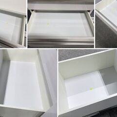 高橋木工 SUNNY キッチンボード 食器棚 シェモア 幅120cm ソフトクローズ 中古家具 店頭引取歓迎 R10153の画像