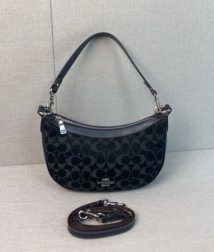 [コーチ] タンニン ショルダーバッグ aria メッセンジャートートバッグ logo print 斜め掛けバッグ