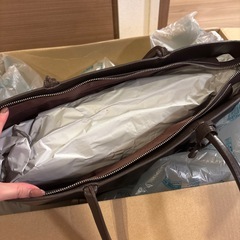 ブラウンレザー ビジネスバッグ　ムーラ　MURAの画像