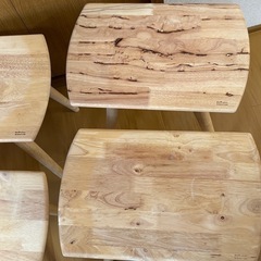 natural signature 角形スツール　4個セットの画像