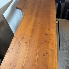 今週中〜【LOWYA家具 】在宅ワークテーブル　木目　机の画像