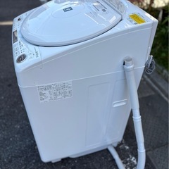 配送🉑【2022年製】美品 SHARP 8.0kg　電気洗濯乾燥機 ES-TX8F-Wの画像