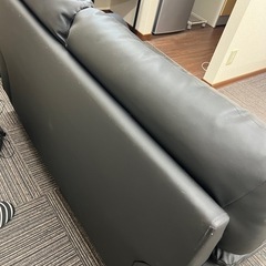 名古屋市内お届け無料ニトリソファー傷・汚れに強い合成皮革 2人掛けソファ( MK02KD Nシールド BK)
黒の画像