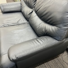 名古屋市内お届け無料ニトリソファー傷・汚れに強い合成皮革 2人掛けソファ( MK02KD Nシールド BK)
黒の画像