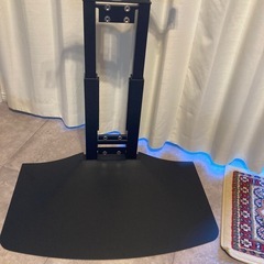 朝日木材加工 壁掛け風　壁寄せテレビスタンド WS-F820-BB ブラック&ブラックの画像