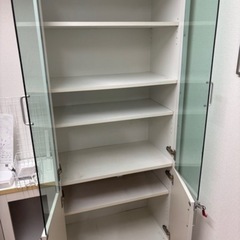 ガラス棚★書棚の画像