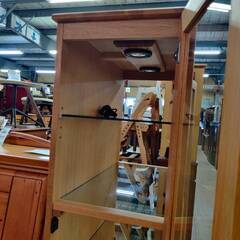 【愛品倶楽部柏店】起立木工 ダウンライト付きキュリオケース80 Nordy IDC大塚家具取扱いの画像