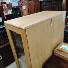 【愛品倶楽部柏店】起立木工 ダウンライト付きキュリオケース80 Nordy IDC大塚家具取扱いの画像