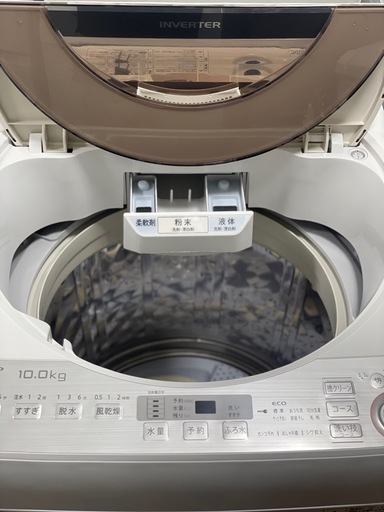 送料・設置込み可　洗濯機　10kg SHARP 2018年【分解クリーニング済み】