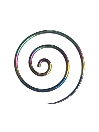 【激レア】ANATOL アナトメタル スパイラルピアス レインボー