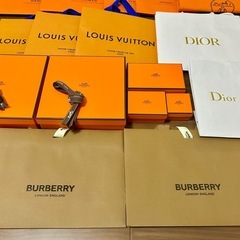 ②【箱　紙袋全部まとめて】HERMES  エルメス　LOUISVUITTON  ルイヴィトン　Christian Dior クリスチャン ディオール　BURBERRY バーバリーの画像