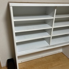 食器棚上部　棚　収納棚　リメイク　DIY 白　部品取りにの画像