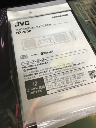 ★ジャングルジャングル貝塚店★　Victor ビクター　JVCケンウッド　コンパクトコンポーネントシステム　　NX-W30 スピーカー
