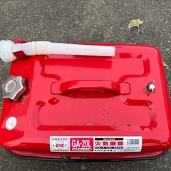 アベキン 20L ガソリン携行缶 GA-20L 内部サビなし！ キャンプ アウトドア 刈払機•除雪機などの予備用に！ 中古品 ④の画像