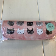 【新品未使用】猫柄のメガネケースの画像