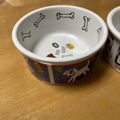 犬　餌入れ　陶器セットの画像