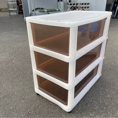 TENMA　天馬　3段　キャスター付き　チェスト　収納ケース　収納ボックス　衣装ケース　整理　衣類　マルチ収納　服　2点あり　中古　③の画像