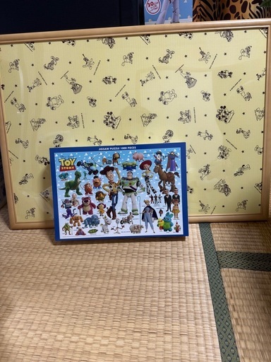 トイストーリー のジグソーパズルと額