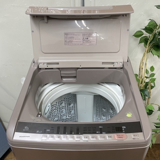 R234 ☀️ ジモティー限定特別価格！ HITACHI 洗濯機 （洗濯10㎏) 18年製 BW-V100C ⭐ 動作確認済 ⭐ クリ