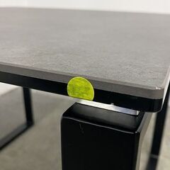 ニトリ セラミック天板 ダイニング3点セット テーブル/チェア×2 石目 ストーン グレー/ブラック インテリア 中古家具 店頭引取歓迎 R10154の画像