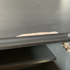 キッチンキャビネット✨食器棚🍽️木目調天板おしゃれ🌷幅90.3cm奥行き52.3cm高さ179cm紺色•ベージュの画像