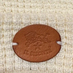 IL BISONTE ホワイトニット帽の画像
