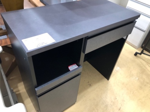 【軽トラック貸出サービス有】ニトリ　キッチンカウンター　セラミック　スライド台　引出し2 ブラック×グレー